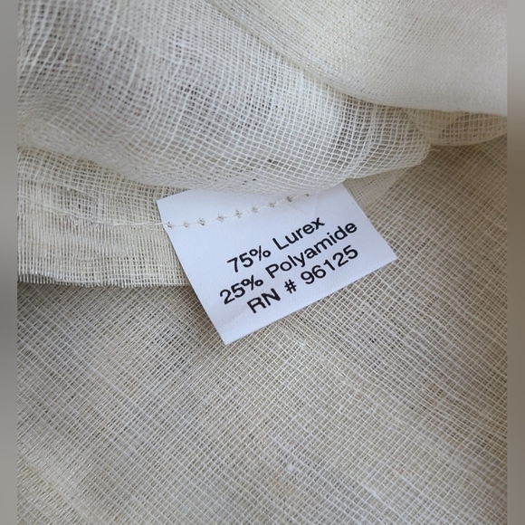 Cream and gold beaded stockings, set of 2 - Picture 7 of 8